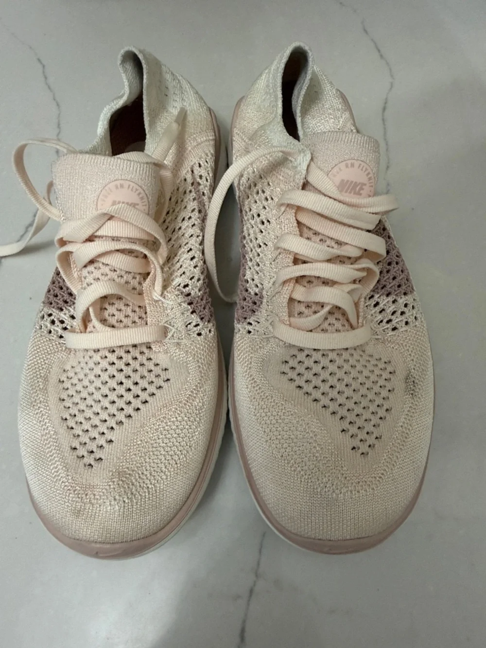 Nike Women’s Flyknit Sneakers - Pale Blush Pink - Picture 3 of 4